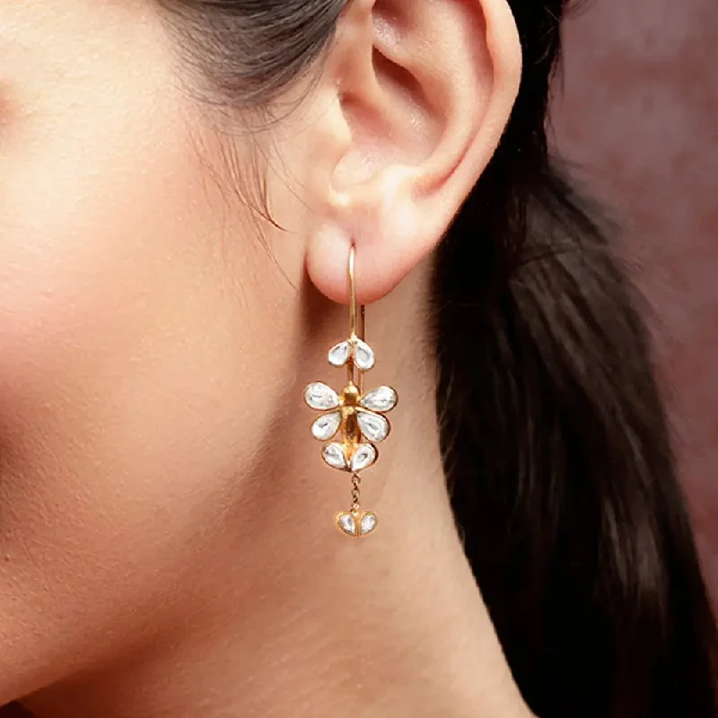 Silver Butterfly Sui Dhaga Earrings