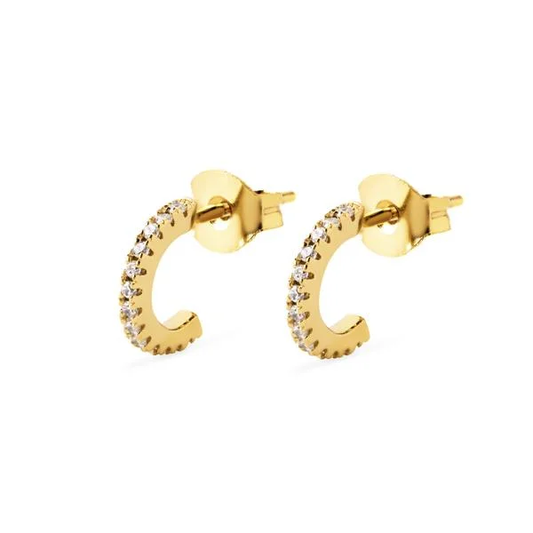 Diamond Gold Hoop Earrings