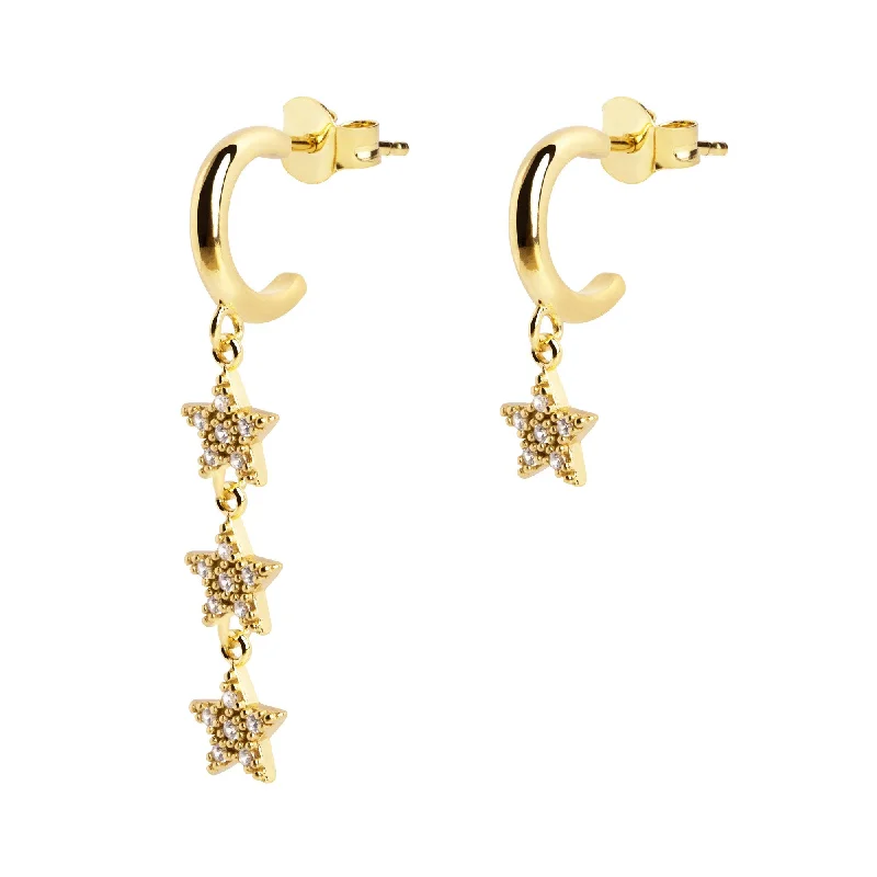 Eli Stars Gold Earrings