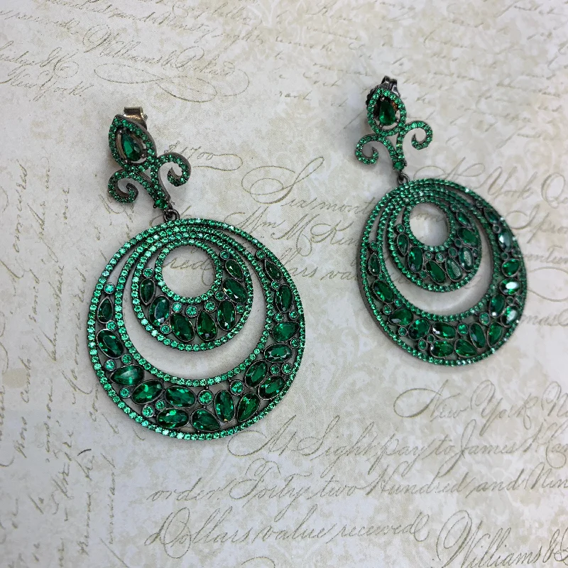 Emerald Crystal Earrings