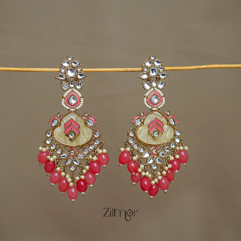 FS1011252 -  Designer Kundan Chandbali Earrings