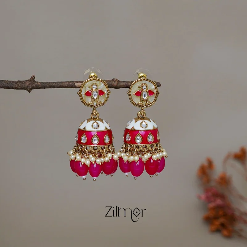 FS1011246 - Meenakari Kundan Jumkha Earrings