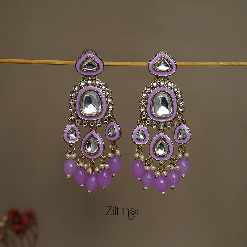 FS101589  - Kundan Enameled Earrings(color option)