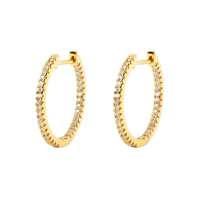 Gleam L Gold Earrings