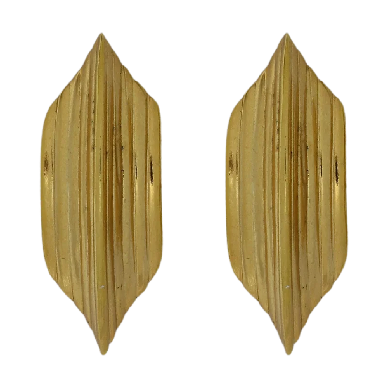 Gold Texture Clip Earring