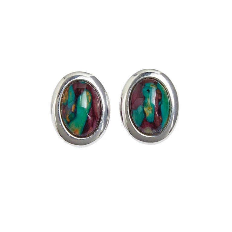 Heather Oval Clip Earrings - HE20C