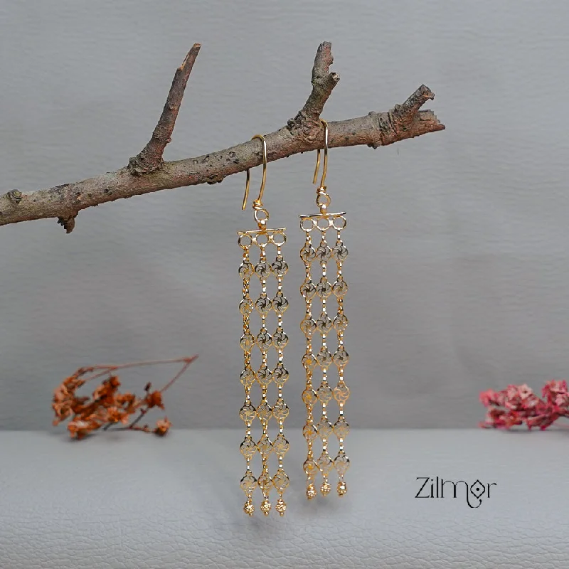 KT1011149 -Gold Toned Long Earrings for Women