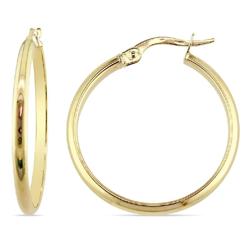 Miadora 10k Yellow Gold Polished Clip-On Hoop Earrings