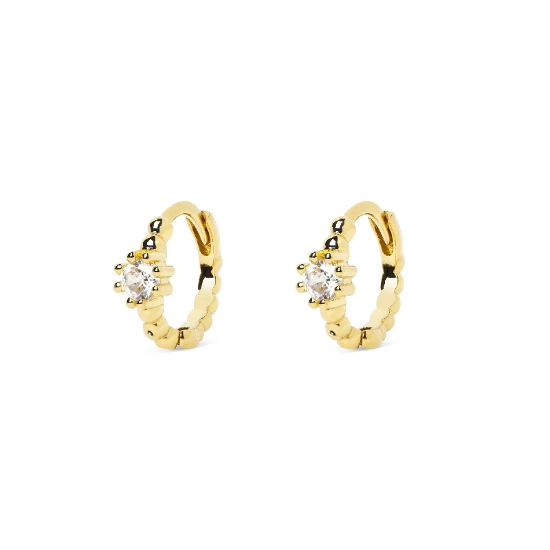 Pebbles Spark Gold Hoop Earrings