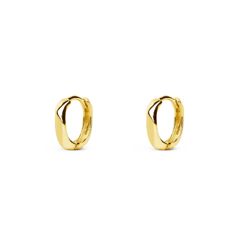 Ribbon Gold Hoop Earrings