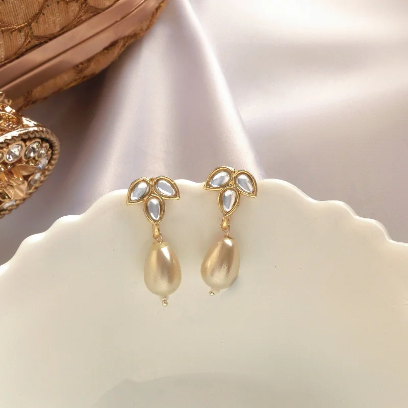 Teejh Kashvi Pearl and Polki Earring