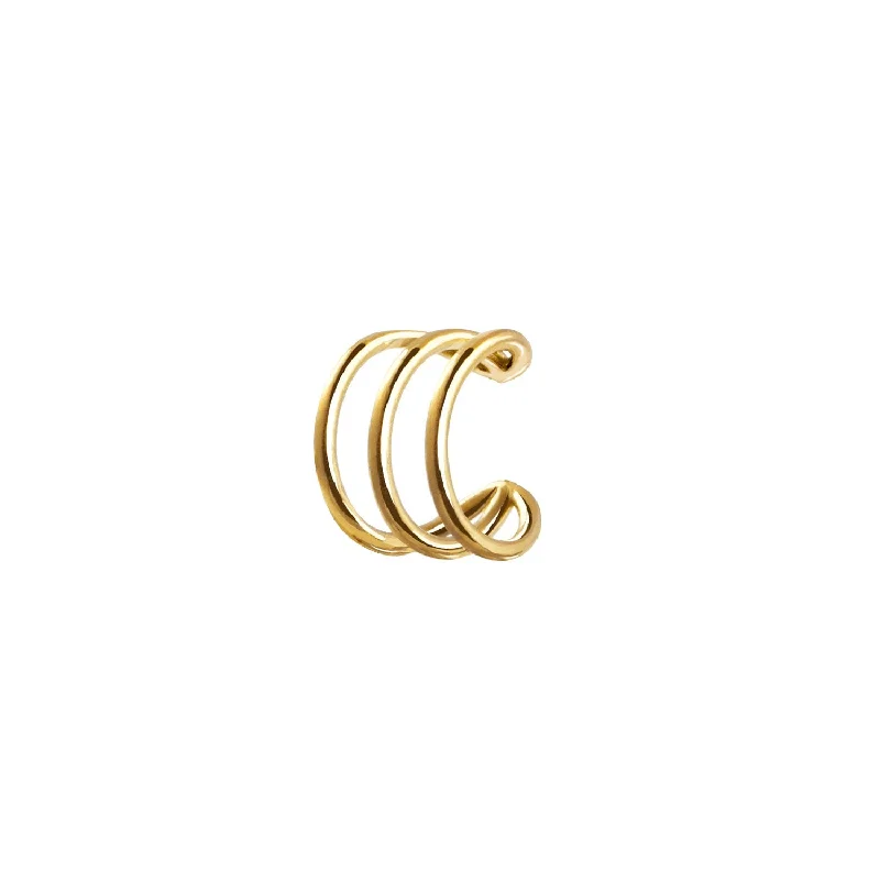 Triple Gold Ear Cuff