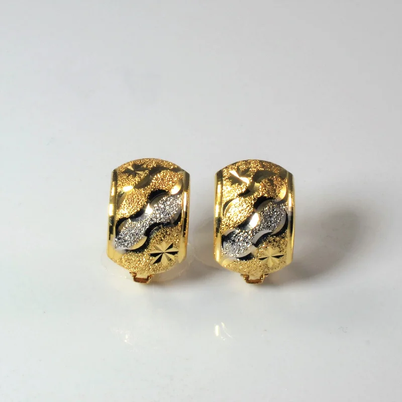 Sparkle Finish Huggie Clip Earrings |