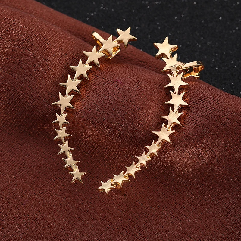 Wholesale Star Alloy Clip Earrings