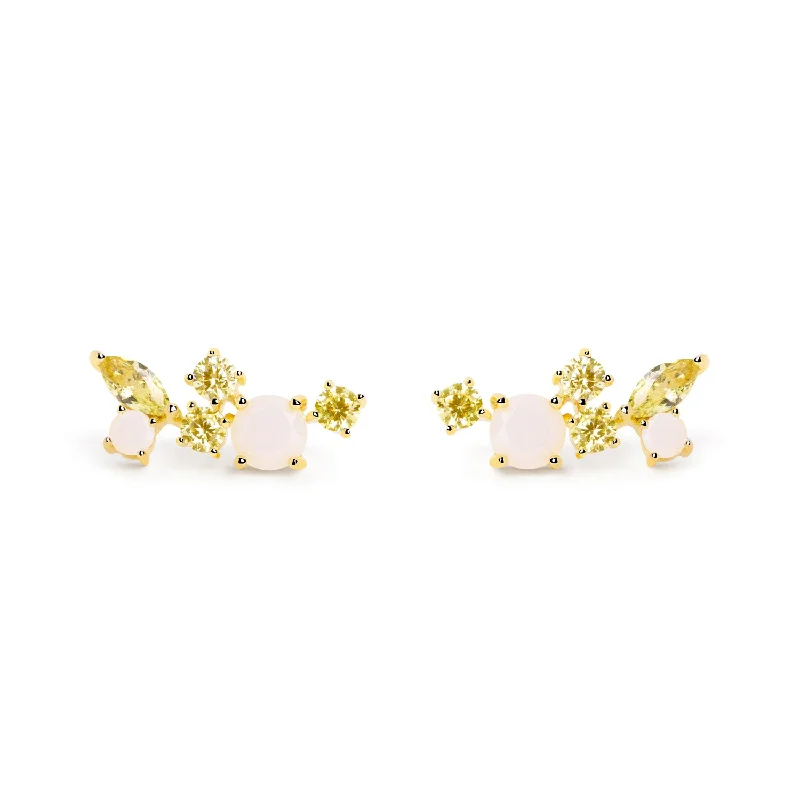 Wish Citrine Gold Earrings