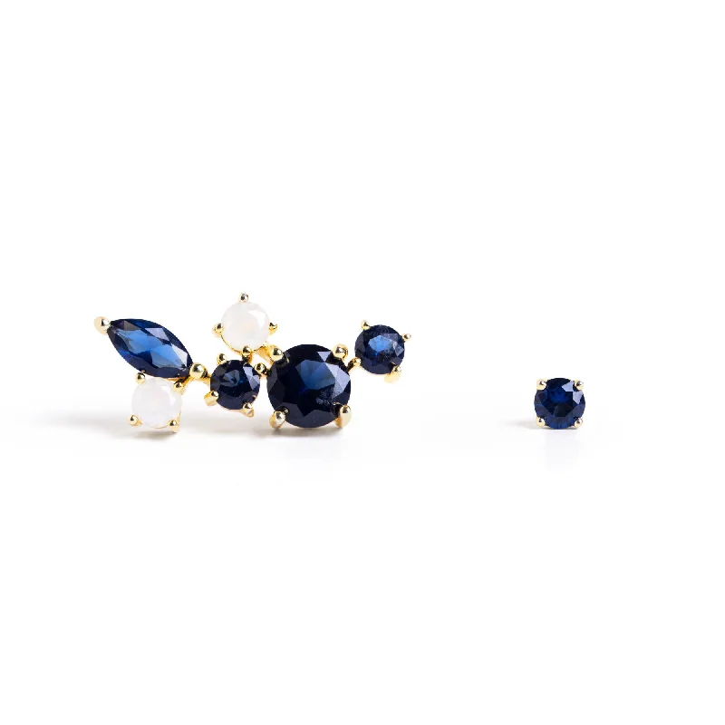 Wish & Spark Sapphire Gold Earrings