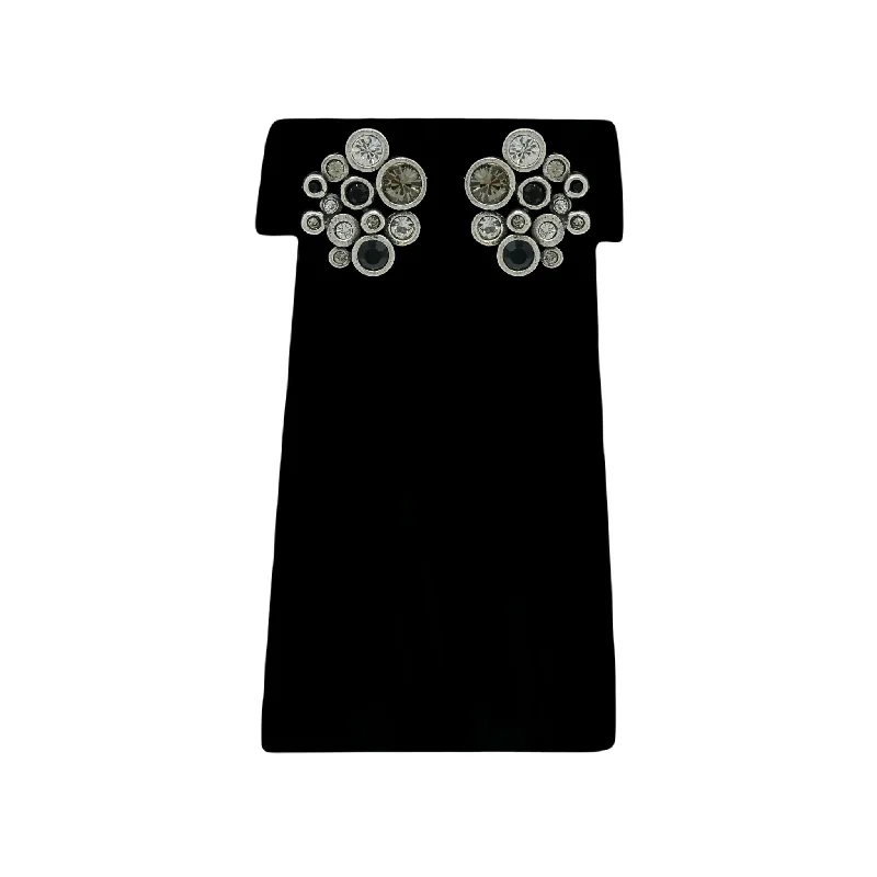 Patricia Locke Radiance Clip Earrings in Black & White