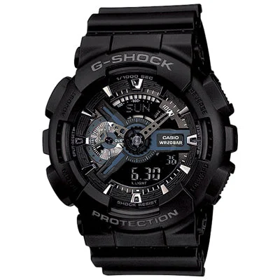 G Shock GA-110 Series Mens Watch with Black Dial and Black Urethane Strap (quartz movement)