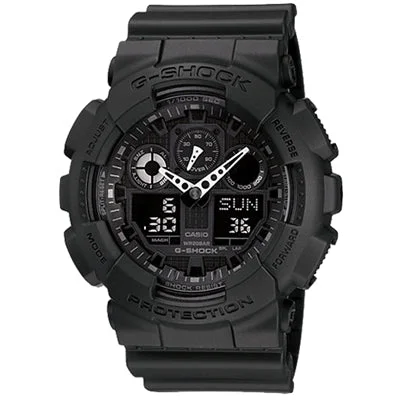 G Shock Mens Watch with Black Dial and Black Urethane Strap (quartz movement)