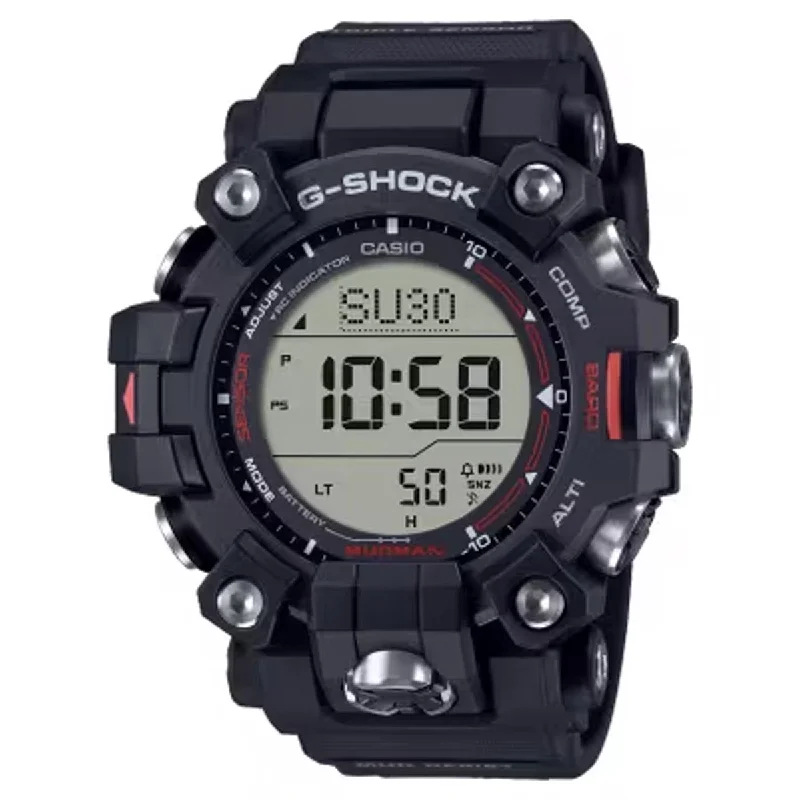 G-Shock Mudman Mens Watch with Digital Dial and Black Resin Strap (solar movement)