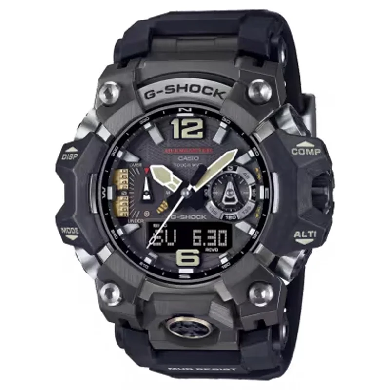 G Shock Mudmaster Mens Watch with Black Dial and Black Strap (solar movement)