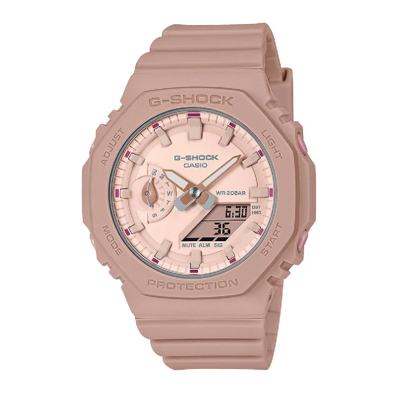 G-Shock Women's Watch with Pink Dial and Pink Resin Band (quartz movement)