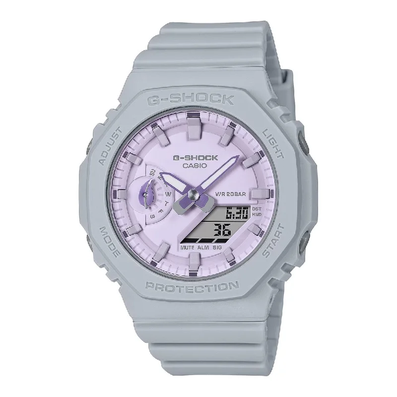 G-Shock Women's Watch with Purple Dial and Resin Band (quartz movement)