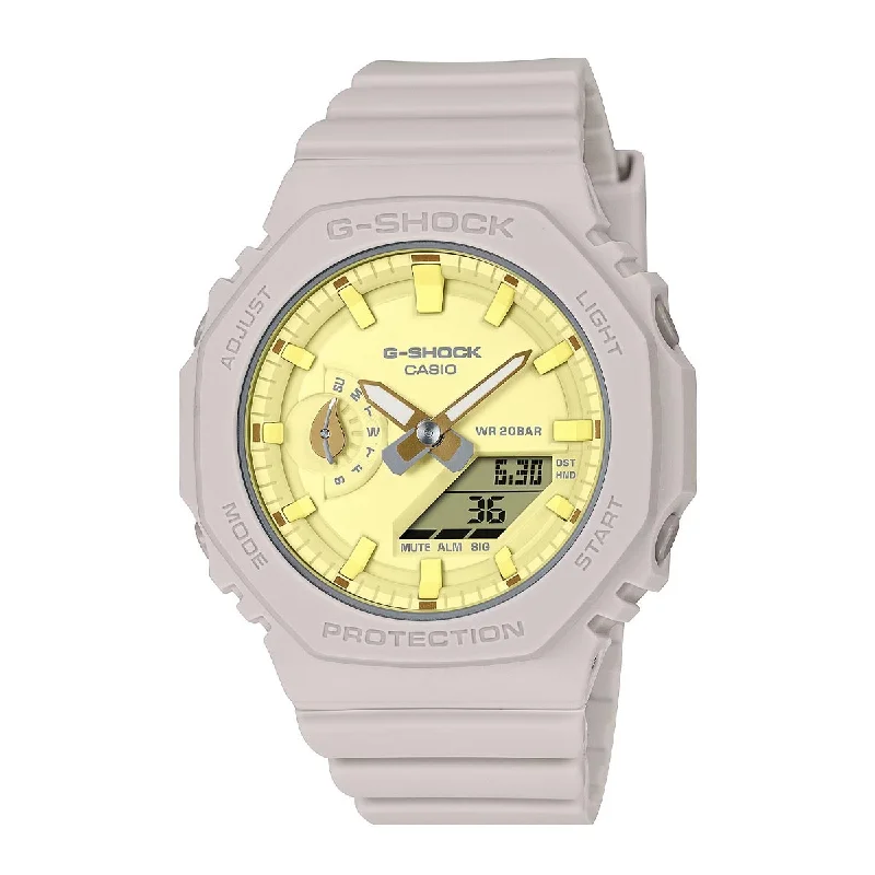 G-Shock Women's Watch with Yellow Dial and Resin Band (quartz movement)