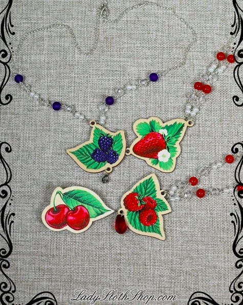 Instant Shipping! Very Berry Necklace (4 Fruits)