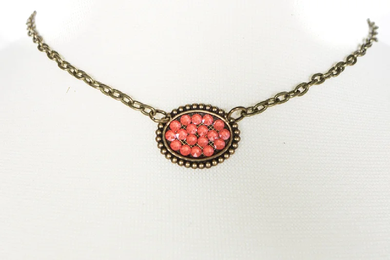 Sideways Mini Oval Necklace