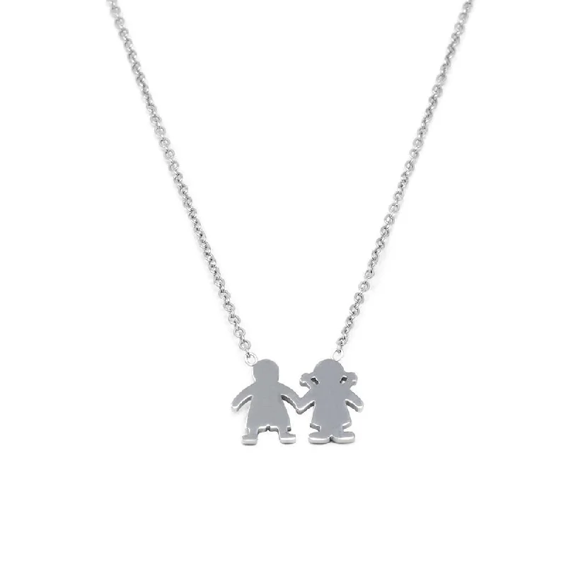 Stainless Steel Boy and Girl Necklace