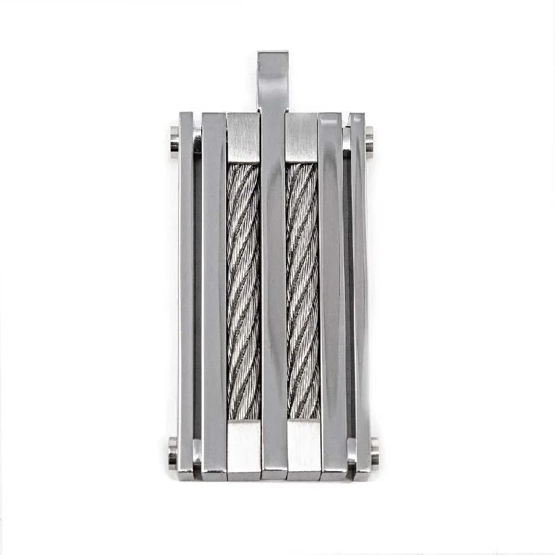 Stainless Steel Chunky Cable Polished Pendant