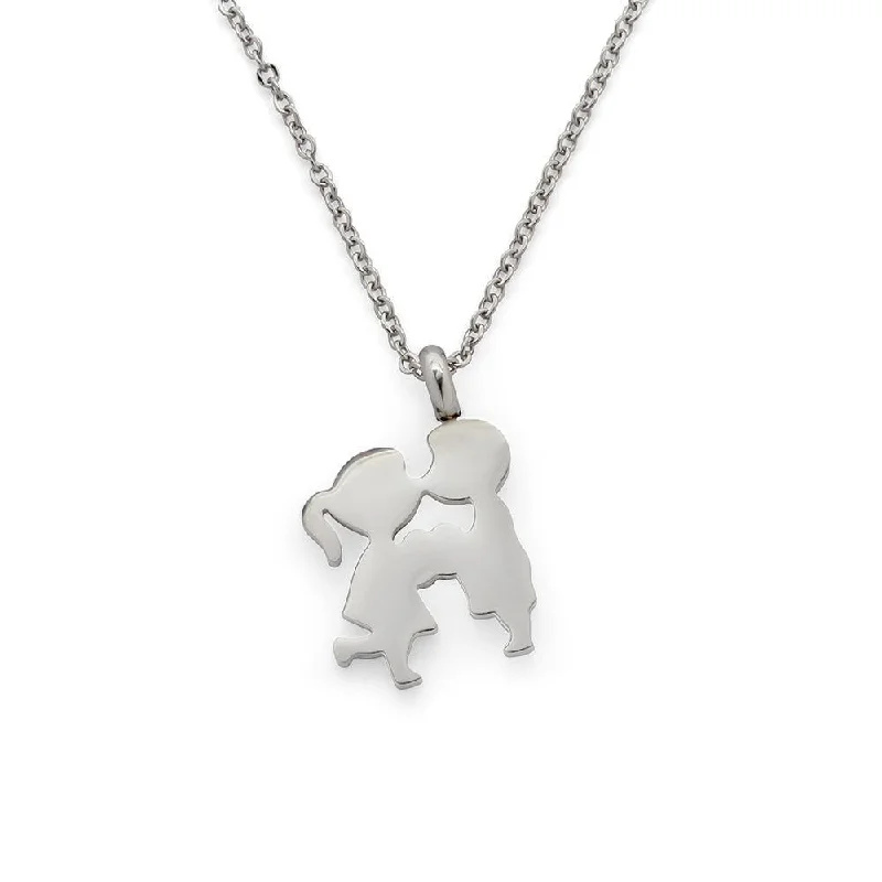 Stainless Steel Little Kiss Necklace