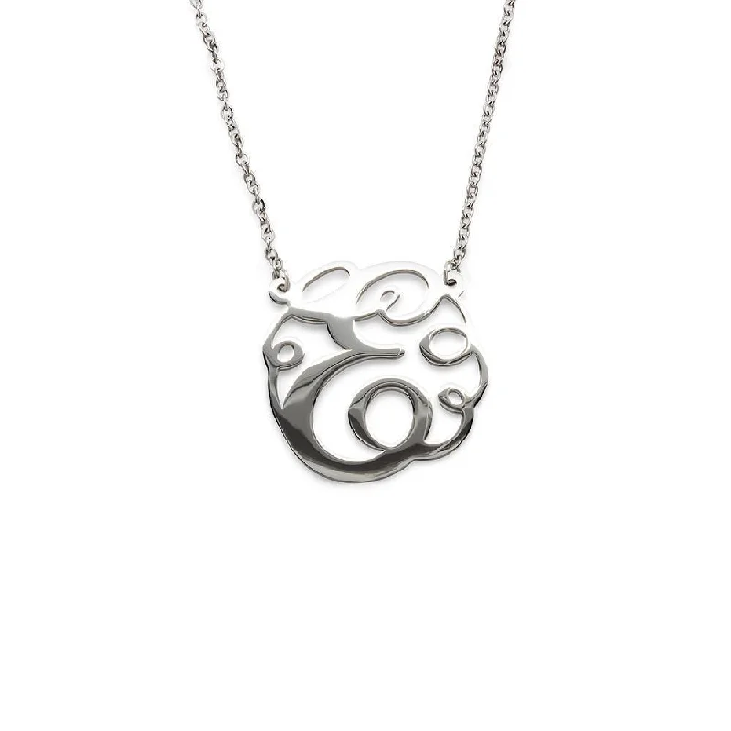 Stainless Steel Necklace Initial - E