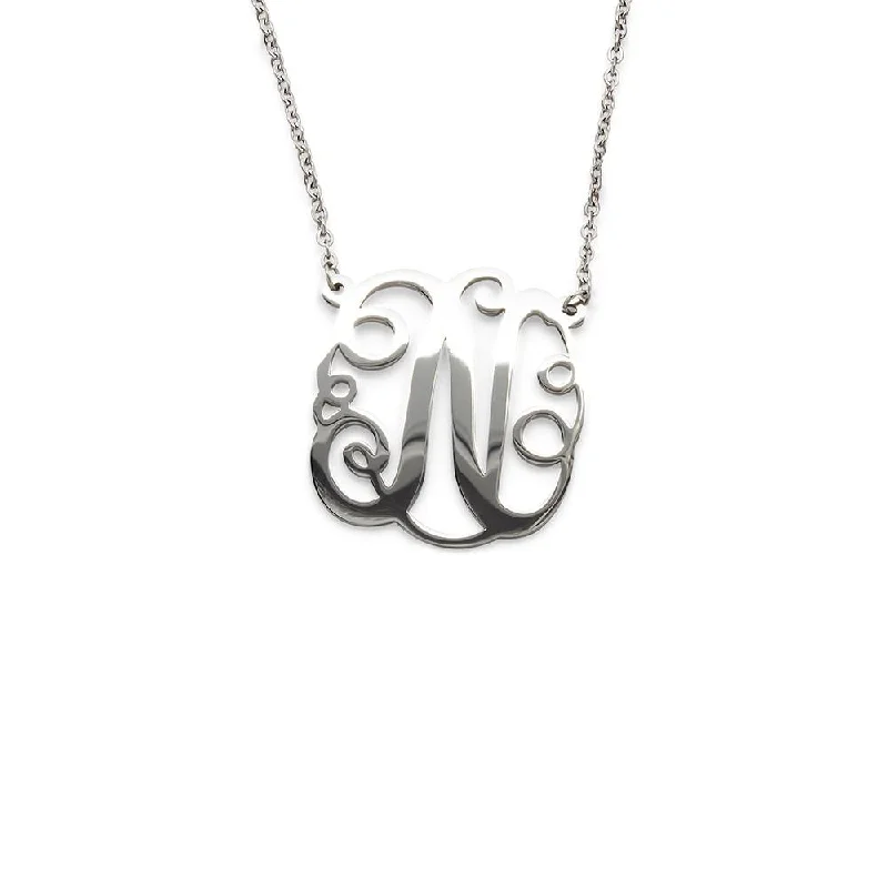 Stainless Steel Necklace Initial - N