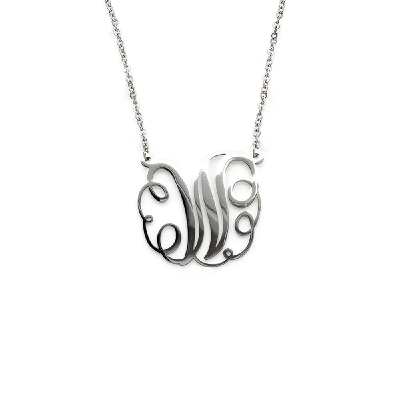 Stainless Steel Necklace Initial - W