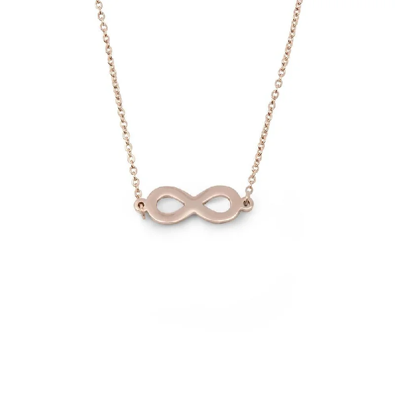 Stainless Steel Necklace Love Infinity RoseGold Plated