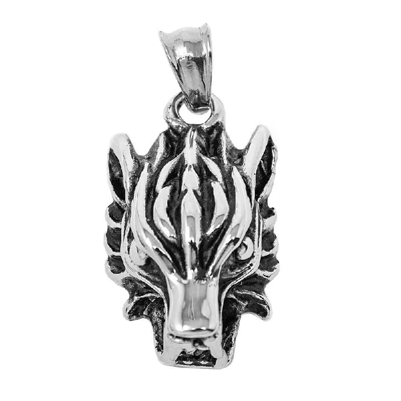 Stainless Steel Tiger Head Pendant