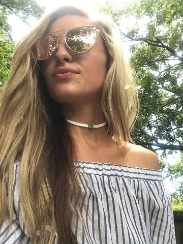 White Braided Choker