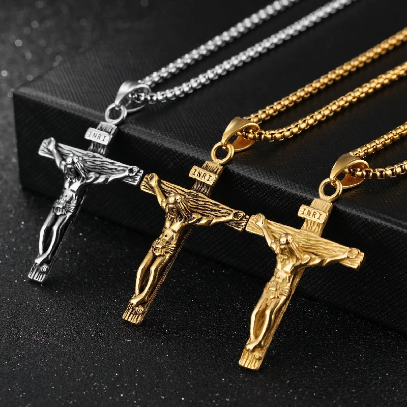 Wholesale Jewelry Alloy Cross Pendant Necklace