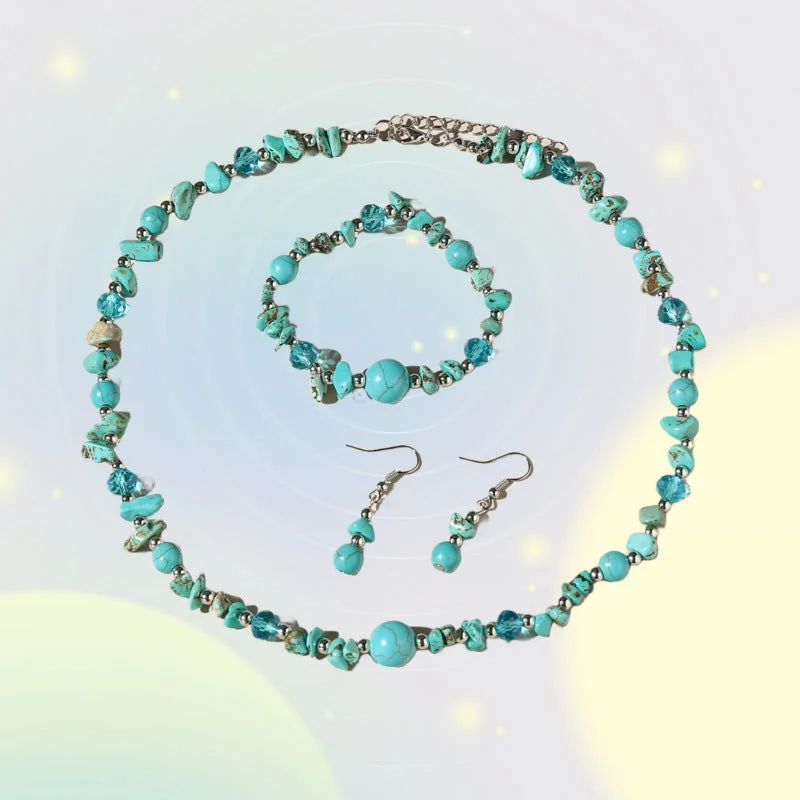 Wholesale Fashion Bohemian Turquoise Long Vintage Beaded Necklace