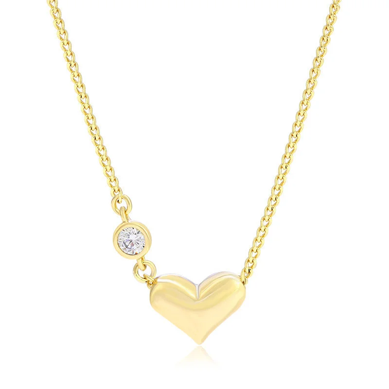 Wholesale Three-dimensional Heart Necklace OLY-NE-XP005