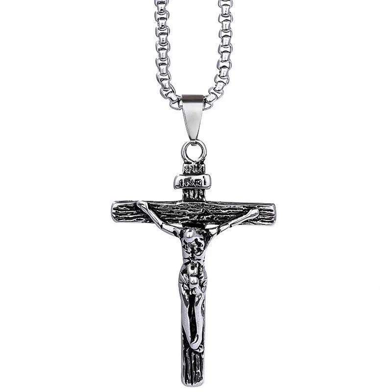 Wholesale Jewelry Titanium Steel Cross Pendant Necklace